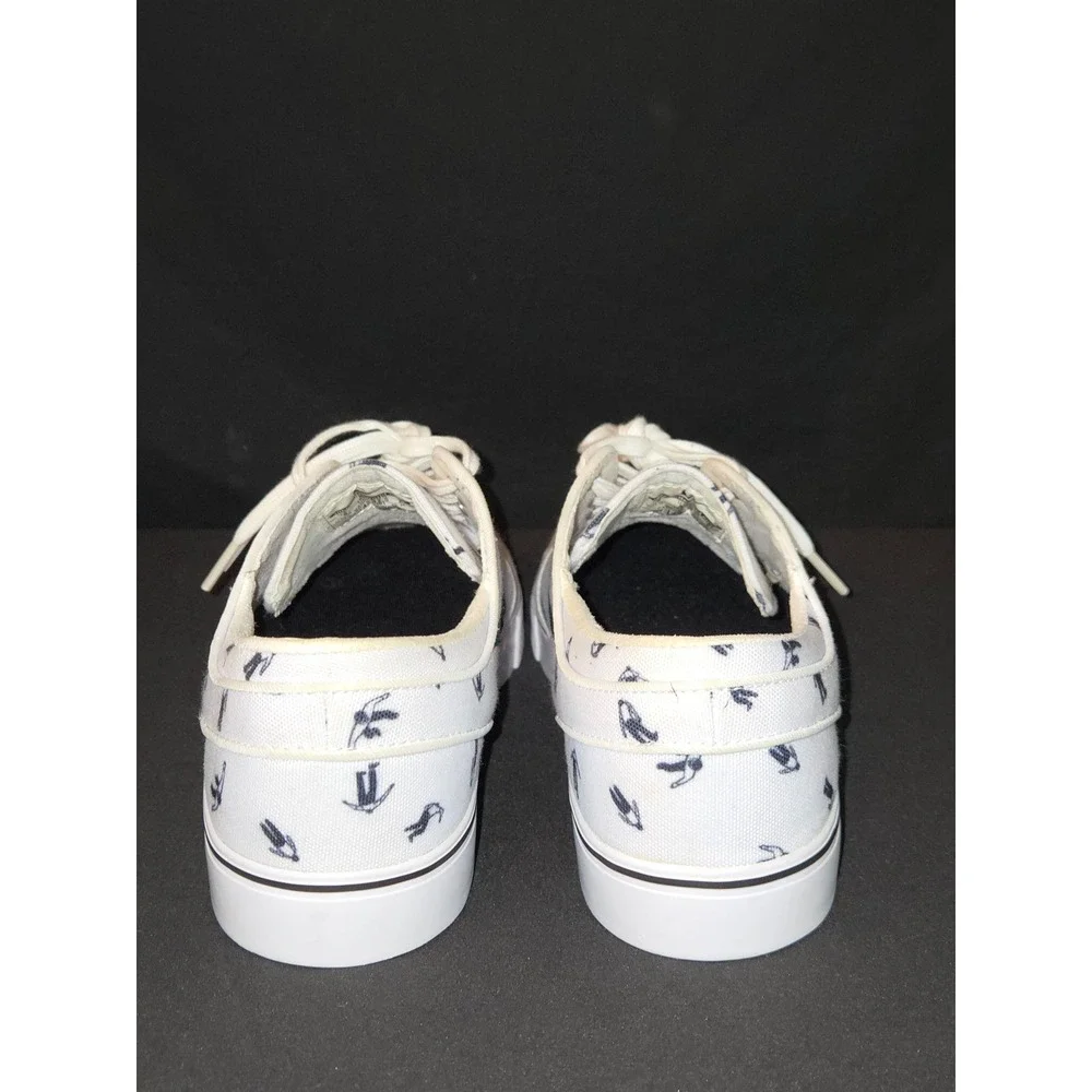 Nike SB Stefan Janoski White Black Skateboard print Shoes Mens Size 9‎ I